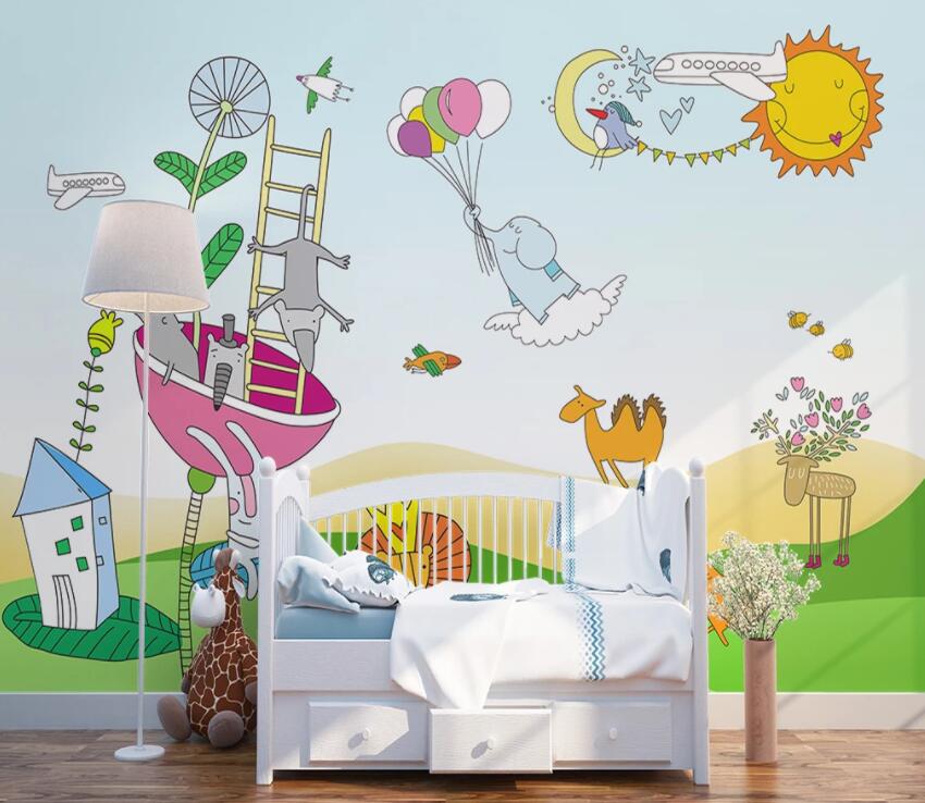 3D Forest Grassland 452 Wall Murals Wallpaper AJ Wallpaper 2