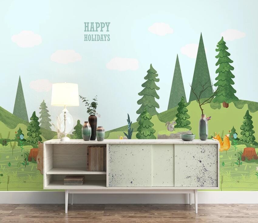 3D Green Forest 1807 Wall Murals Wallpaper AJ Wallpaper 2