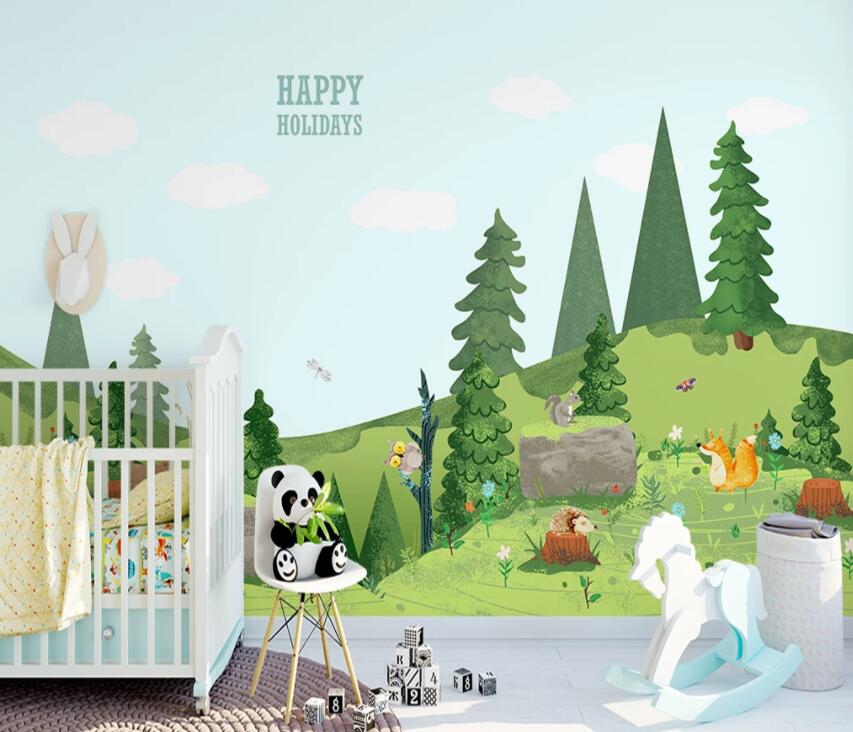 3D Forest Grassland 451 Wall Murals Wallpaper AJ Wallpaper 2