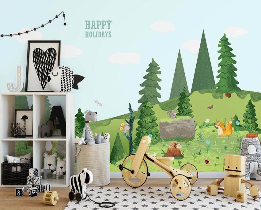 3D Forest Grassland 451 Wall Murals Wallpaper AJ Wallpaper 2