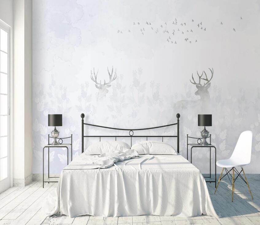 3D Misty Deer 1805 Wall Murals Wallpaper AJ Wallpaper 2