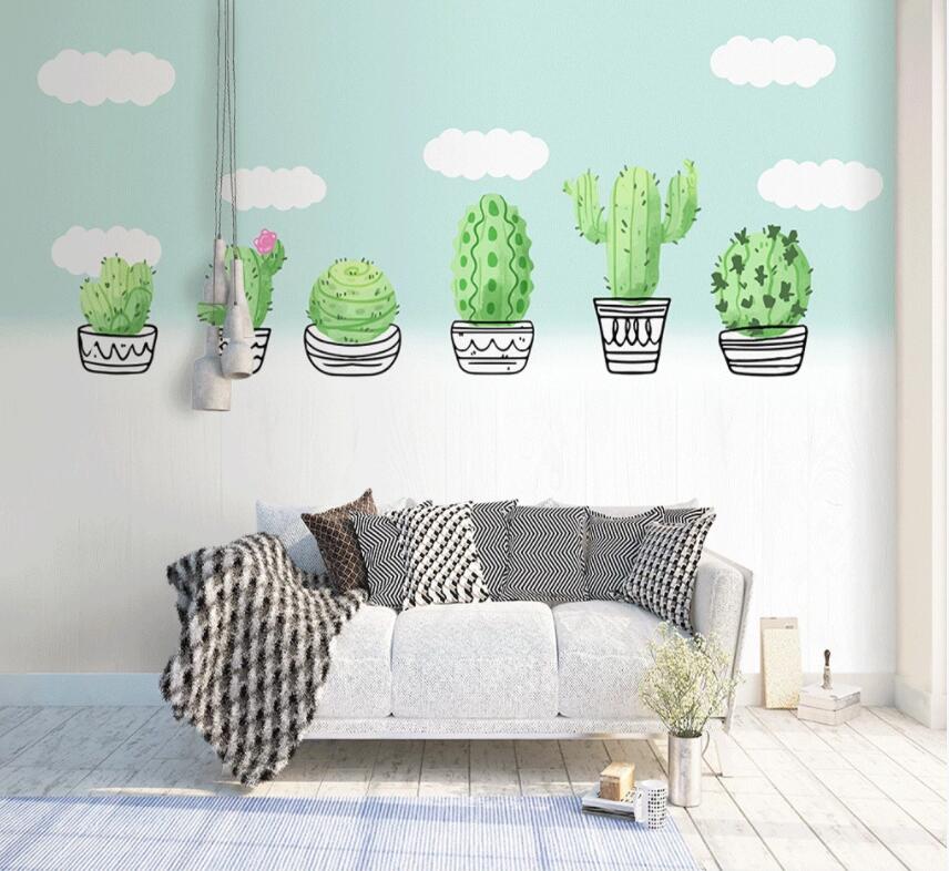 3D Green Plant 442 Wall Murals Wallpaper AJ Wallpaper 2