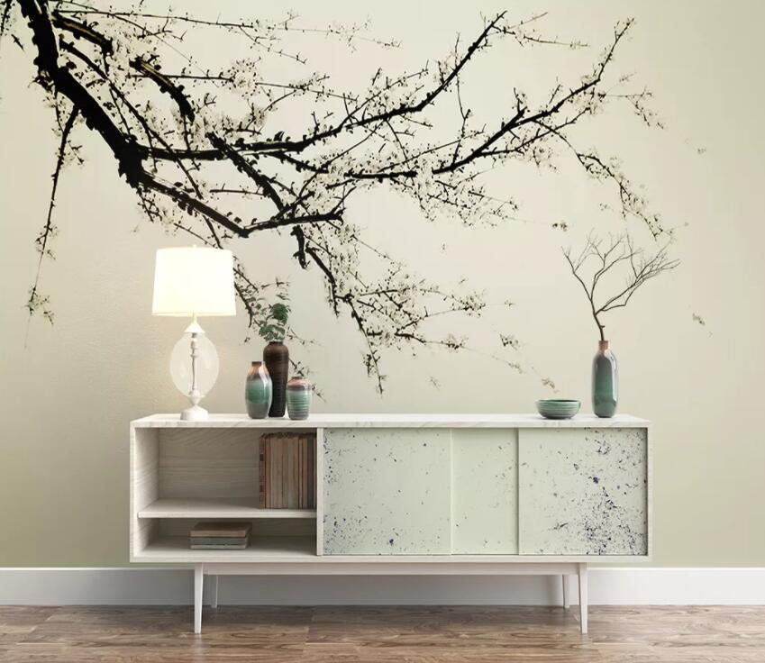 3D Black Branches 354 Wall Murals Wallpaper AJ Wallpaper 2