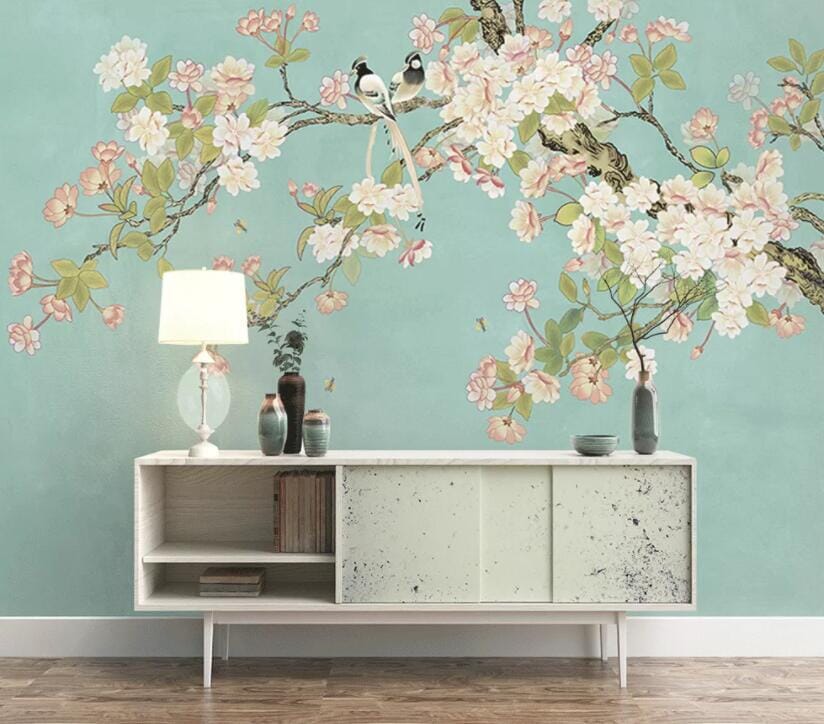 3D Flowers And Leaves 1694 Wall Murals Wallpaper AJ Wallpaper 2