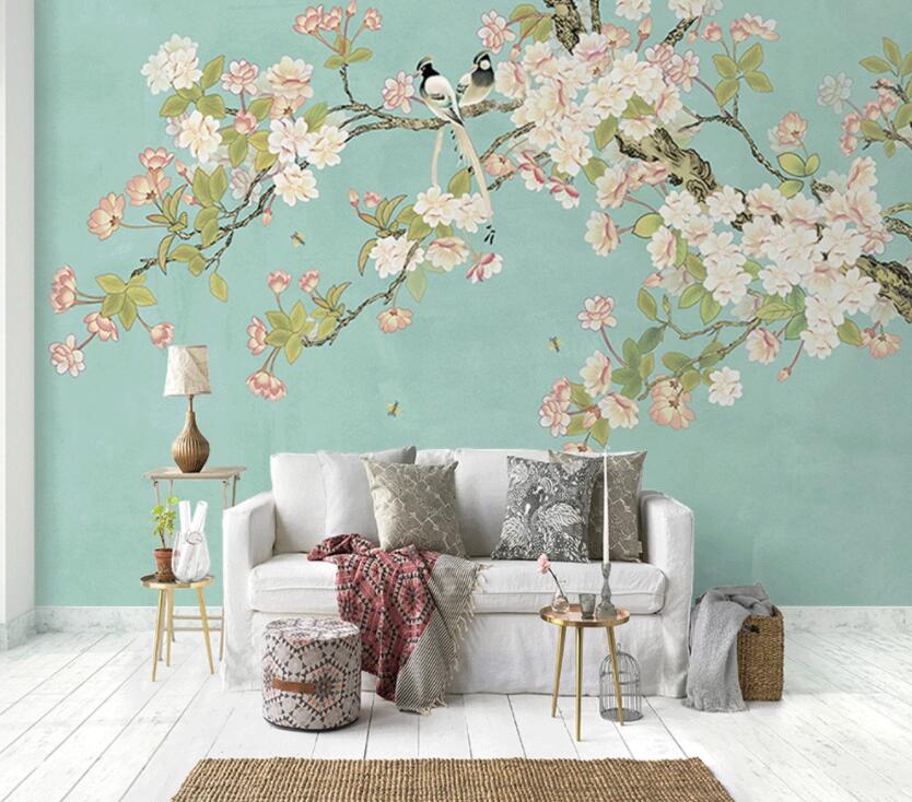 3D Flowering Branches 305 Wall Murals Wallpaper AJ Wallpaper 2