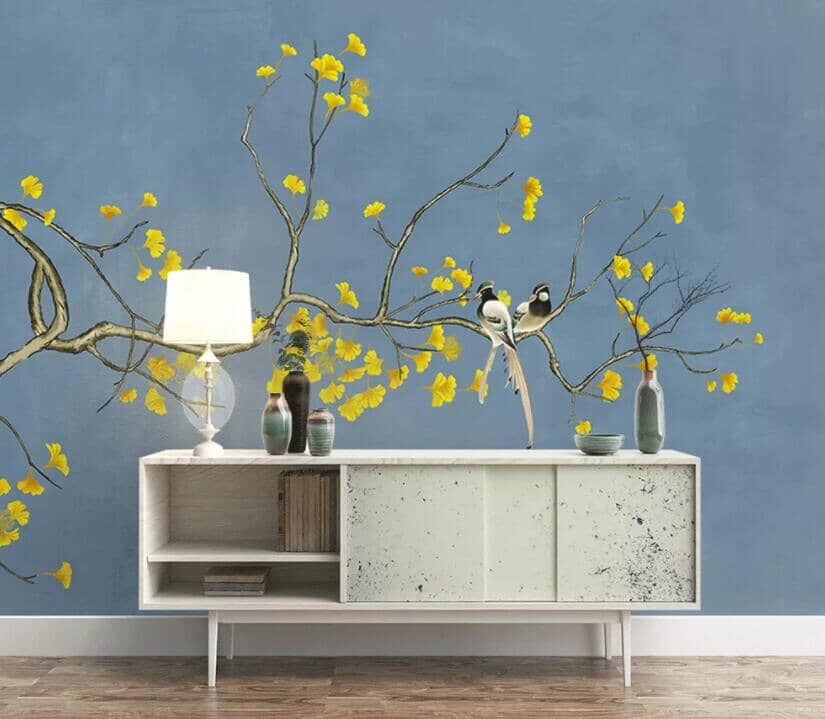 3D Flower Bird 1682 Wall Murals Wallpaper AJ Wallpaper 2
