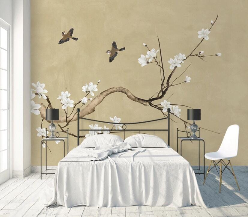 3D Flower Bird 1681 Wall Murals Wallpaper AJ Wallpaper 2