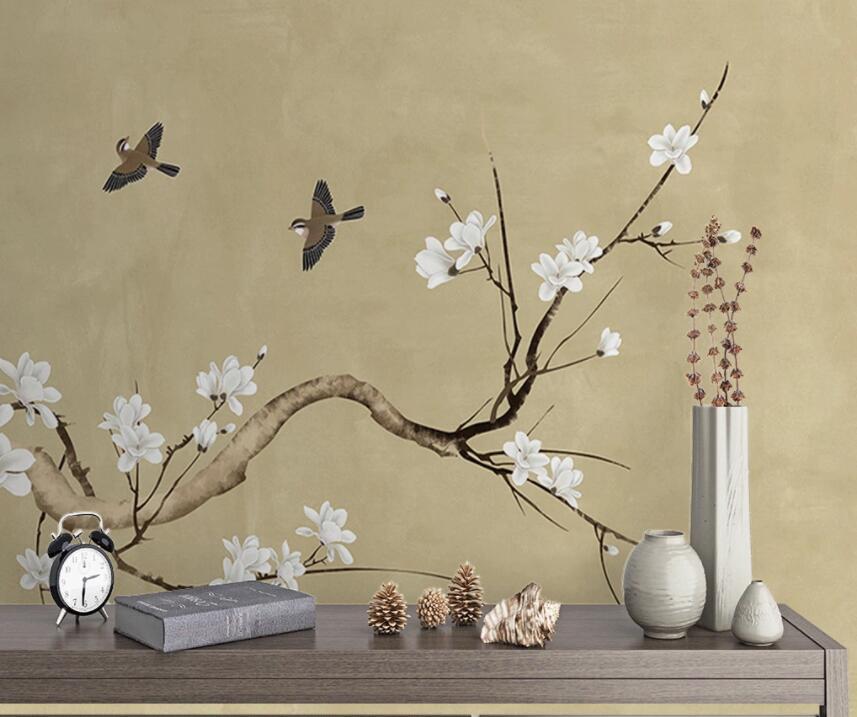 3D Birds And Flowers 292 Wall Murals Wallpaper AJ Wallpaper 2