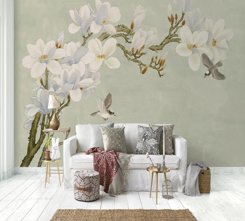 3D Flowering Branches 289 Wall Murals Wallpaper AJ Wallpaper 2