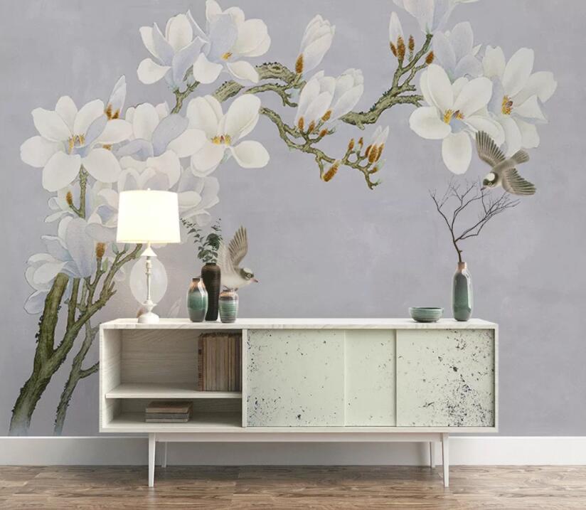 3D Flowering Branches 288 Wall Murals Wallpaper AJ Wallpaper 2