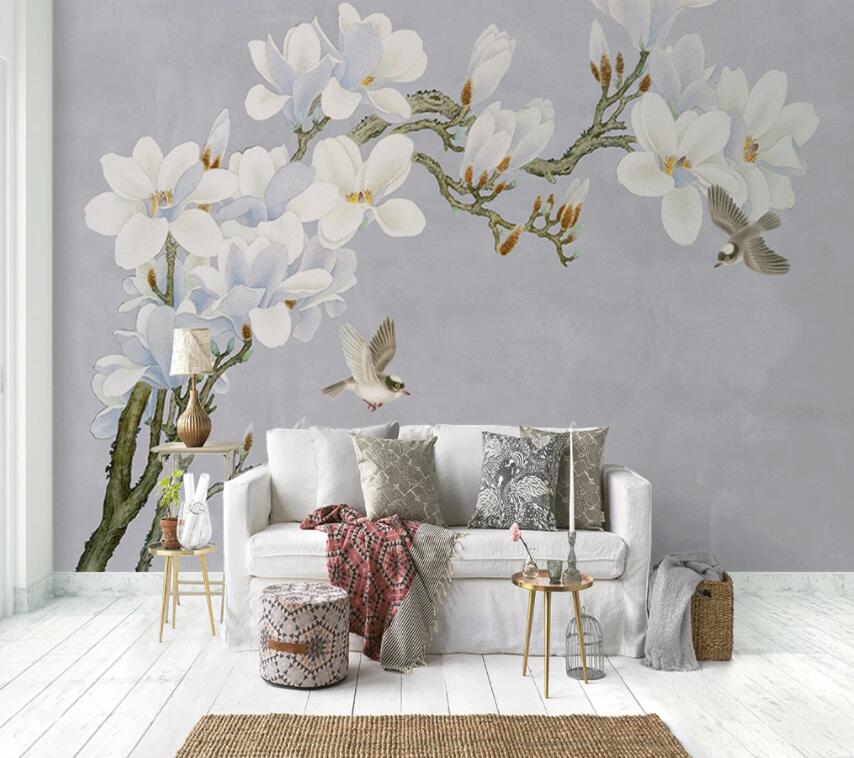 3D Flowering Branches 288 Wall Murals Wallpaper AJ Wallpaper 2