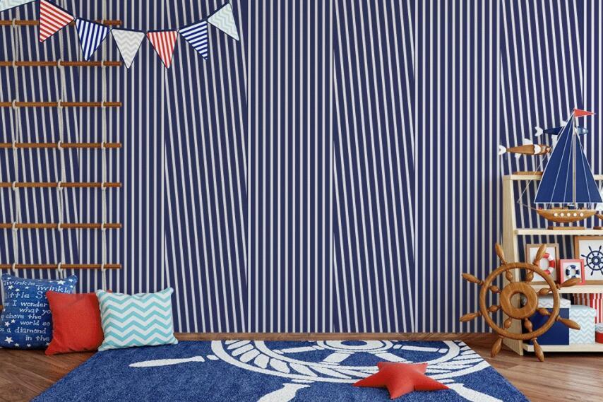 3D Blue Stripes 284 Wall Murals Wallpaper AJ Wallpaper 2