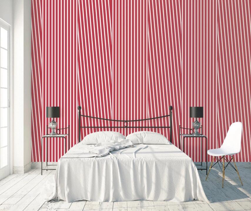 3D Red Stripe 283 Wall Murals Wallpaper AJ Wallpaper 2