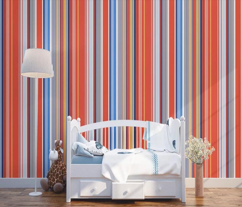 3D Red Stripes 1667 Wall Murals Wallpaper AJ Wallpaper 2