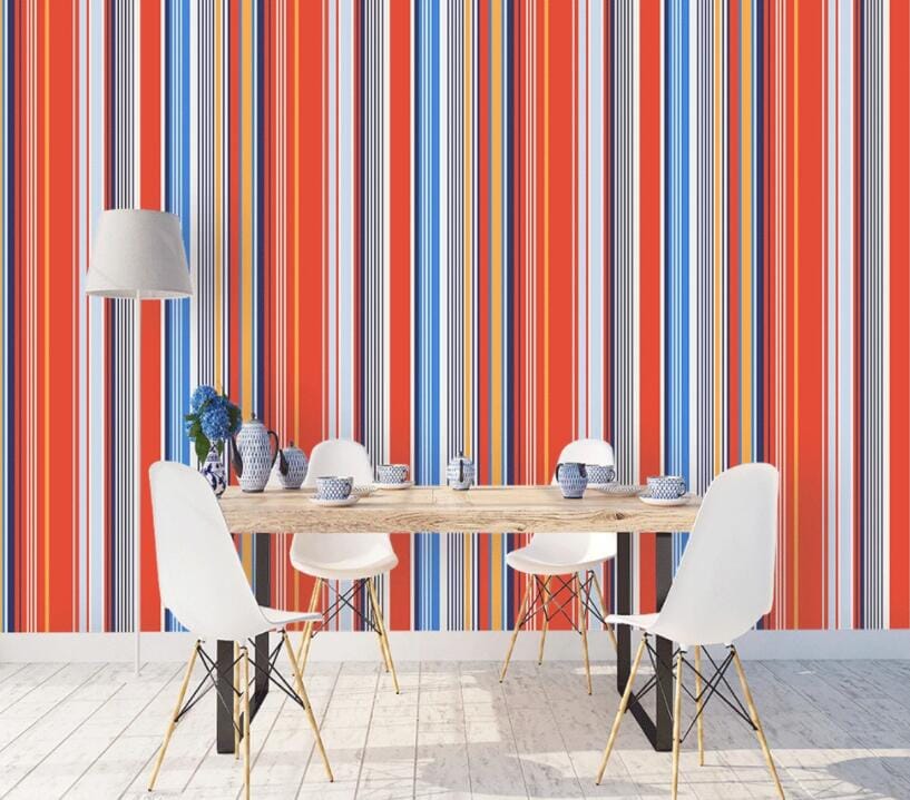 3D Red Stripes 1667 Wall Murals Wallpaper AJ Wallpaper 2