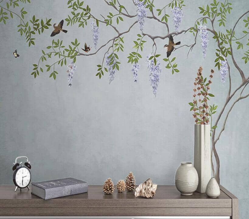 3D Leaf Flower 1607 Wall Murals Wallpaper AJ Wallpaper 2