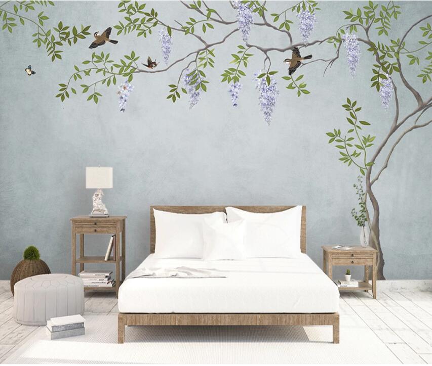 3D Leaf Bird 207 Wall Murals Wallpaper AJ Wallpaper 2