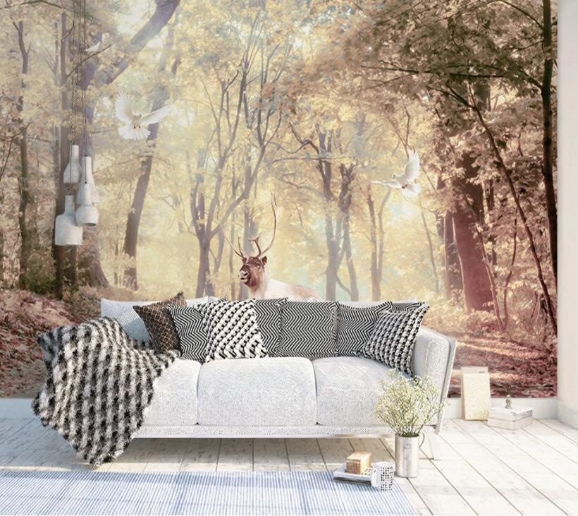 3D Forest Fawn 199 Wall Murals Wallpaper AJ Wallpaper 2