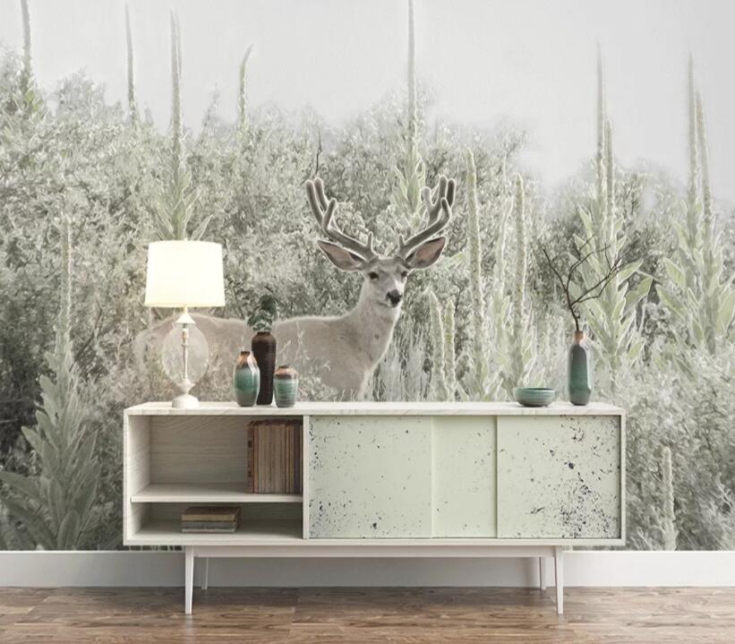 3D Deer Grass 196 Wall Murals Wallpaper AJ Wallpaper 2
