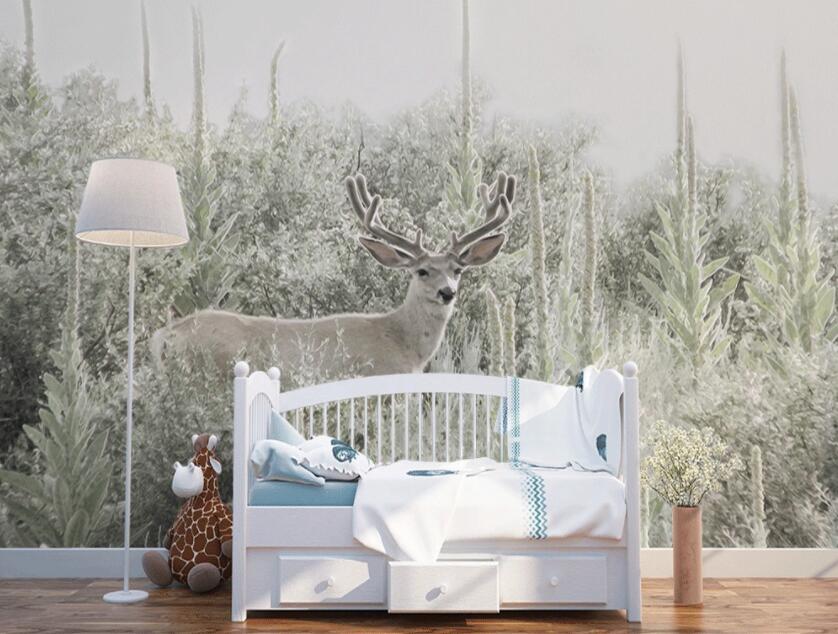 3D Deer Grass 196 Wall Murals Wallpaper AJ Wallpaper 2