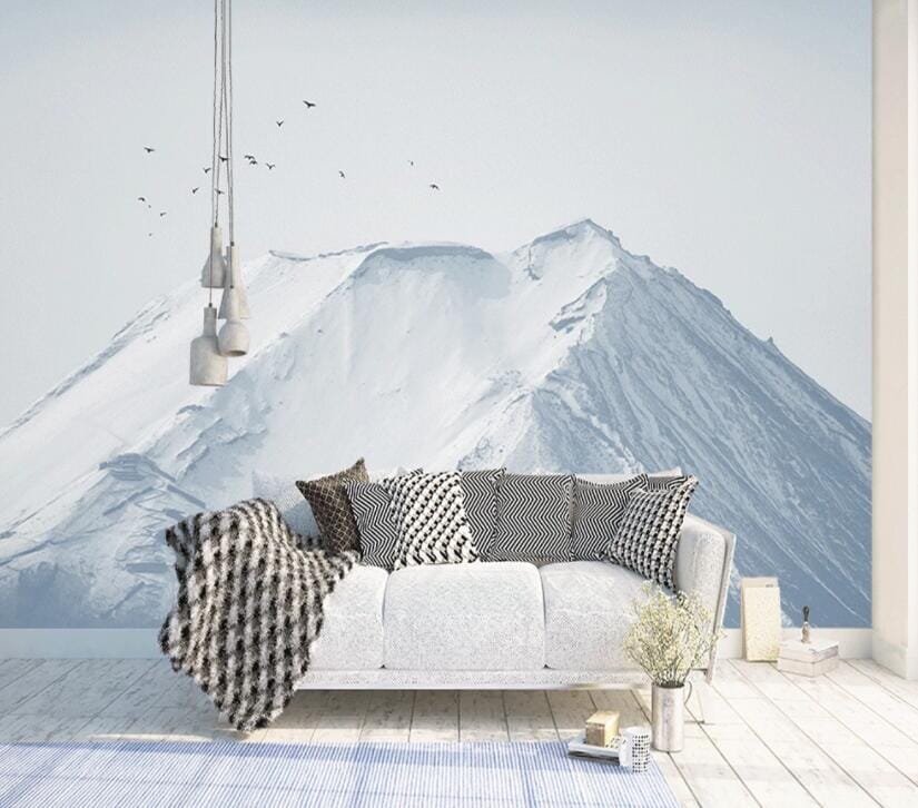 3D Snow Mountain 1595 Wall Murals Wallpaper AJ Wallpaper 2