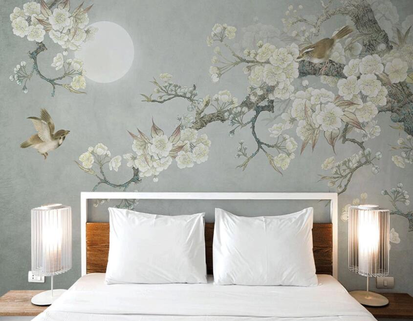 3D Flower Butterfly 169 Wall Murals Wallpaper AJ Wallpaper 2