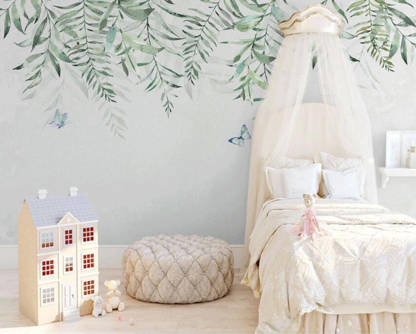 3D Leaf Butterfly 163 Wall Murals Wallpaper AJ Wallpaper 2