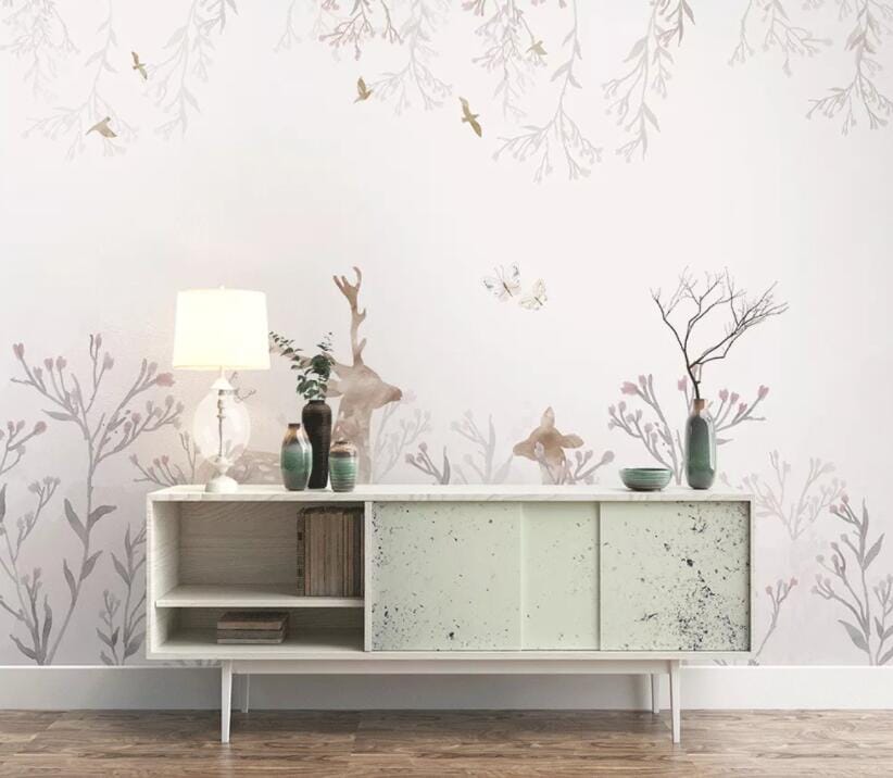 3D Willow Branch 1547 Wall Murals Wallpaper AJ Wallpaper 2
