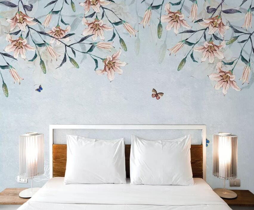 3D Flowers And Leaves 1526 Wall Murals Wallpaper AJ Wallpaper 2