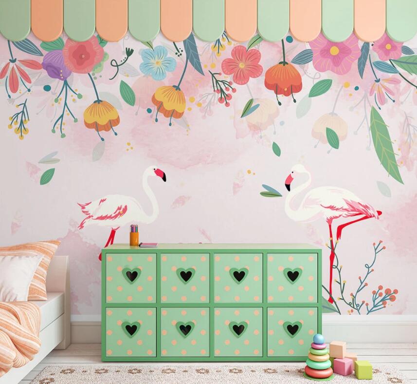 3D Cute Flowers 104 Wall Murals Wallpaper AJ Wallpaper 2