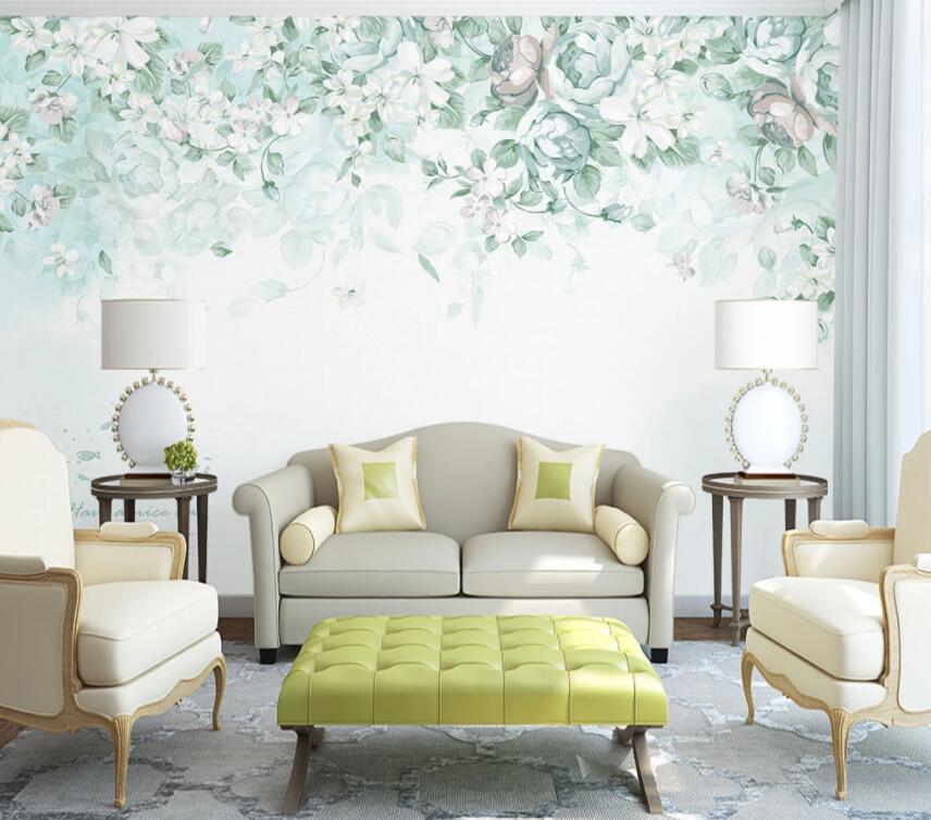 3D Green Leaves 107 Wall Murals Wallpaper AJ Wallpaper 2