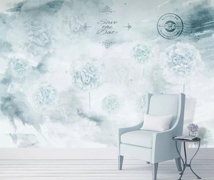 3D White Dandelion 1487 Wall Murals Wallpaper AJ Wallpaper 2