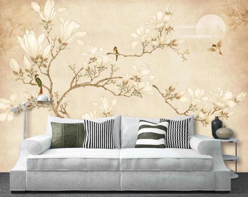 3D Branch Flower 078 Wall Murals Wallpaper AJ Wallpaper 2