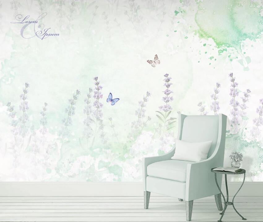3D Flower Butterfly 072 Wall Murals Wallpaper AJ Wallpaper 2