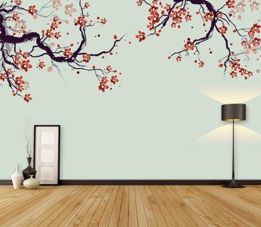 3D Red Plum Blossoms 1467 Wall Murals Wallpaper AJ Wallpaper 2