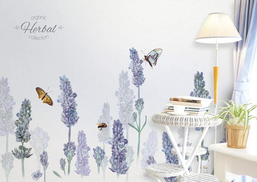 3D Flower Butterfly 1466 Wall Murals Wallpaper AJ Wallpaper 2
