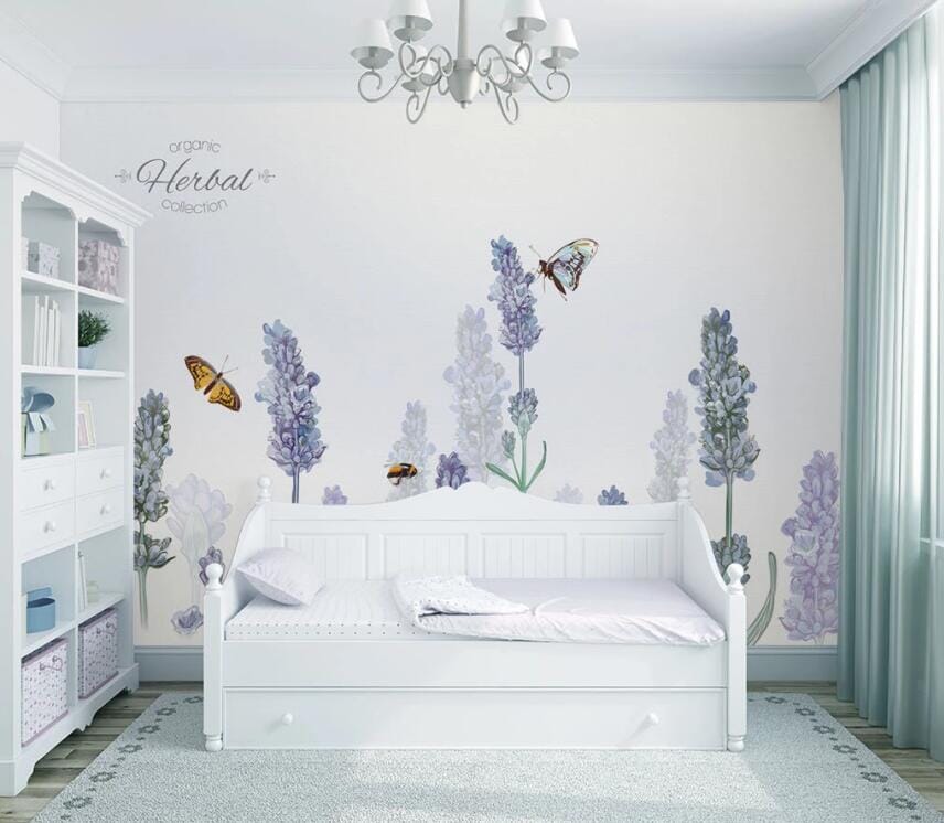 3D Flower Butterfly 1466 Wall Murals Wallpaper AJ Wallpaper 2