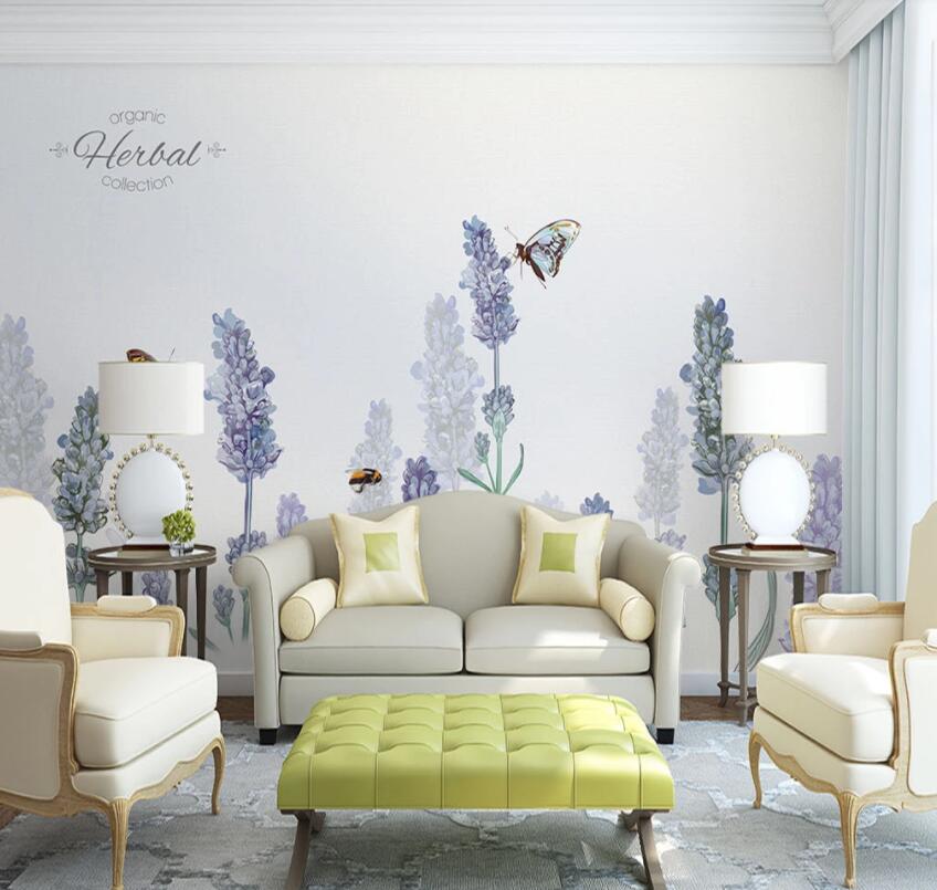 3D Flower Butterfly 066 Wall Murals Wallpaper AJ Wallpaper 2