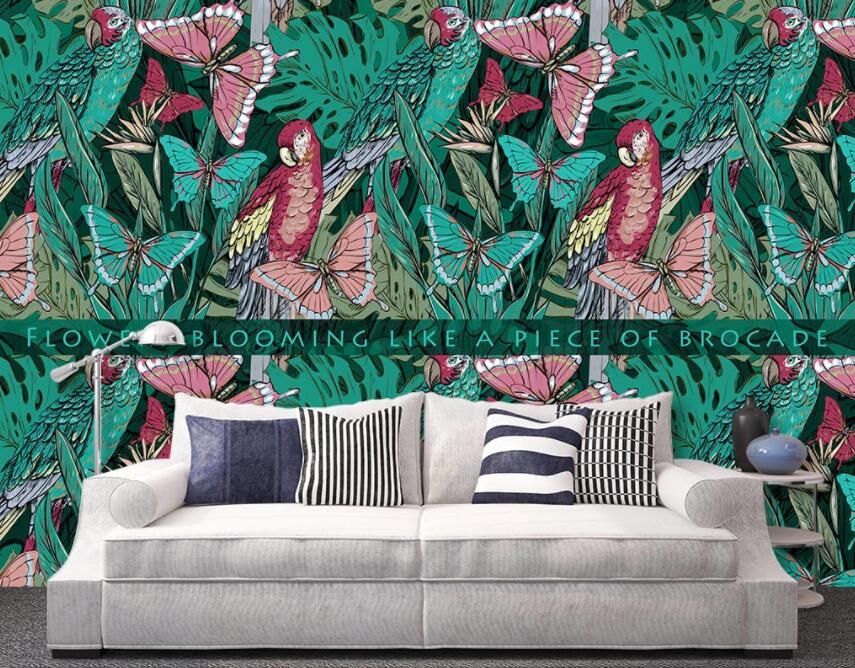 3D Butterfly Plant 039 Wall Murals Wallpaper AJ Wallpaper 2