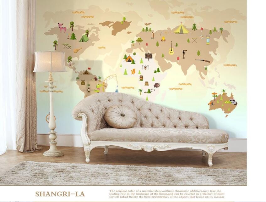 3D Forest Map 1431 Wall Murals Wallpaper AJ Wallpaper 2