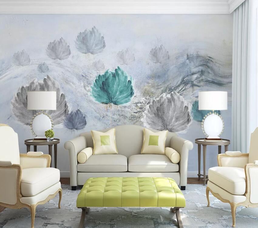 3D Colored Leaves 029 Wall Murals Wallpaper AJ Wallpaper 2