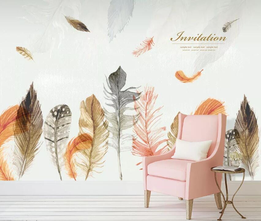 3D Colored Feathers 1421 Wall Murals Wallpaper AJ Wallpaper 2