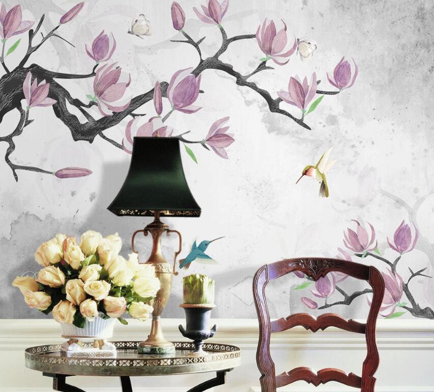 3D Pink Flowers 1466 Wall Murals Wallpaper AJ Wallpaper 2