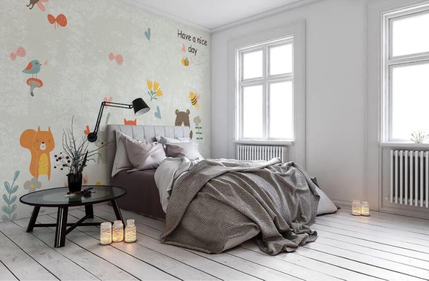 3D Cute Bear 1463 Wall Murals Wallpaper AJ Wallpaper 2