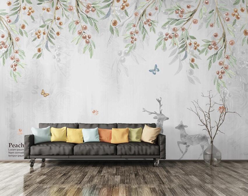 3D Leaf Fruit 1462 Wall Murals Wallpaper AJ Wallpaper 2