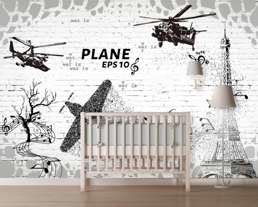 3D Aircraft 1410 Wall Murals Wallpaper AJ Wallpaper 2