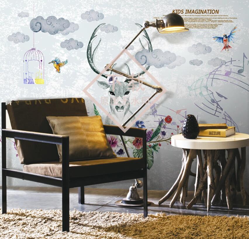 3D Elk Cute 1409 Wall Murals Wallpaper AJ Wallpaper 2