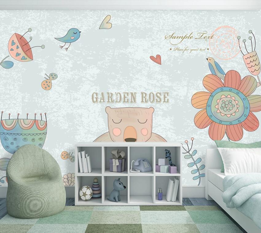 3D Cute Bear 1401 Wall Murals Wallpaper AJ Wallpaper 2