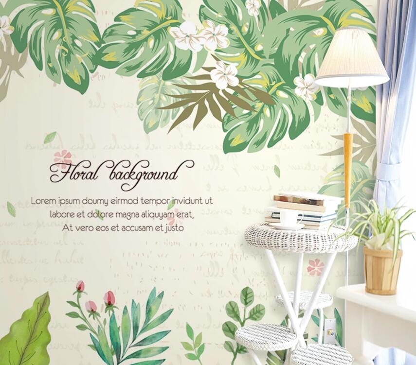 3D Leaves 1377 Wall Murals Wallpaper AJ Wallpaper 2