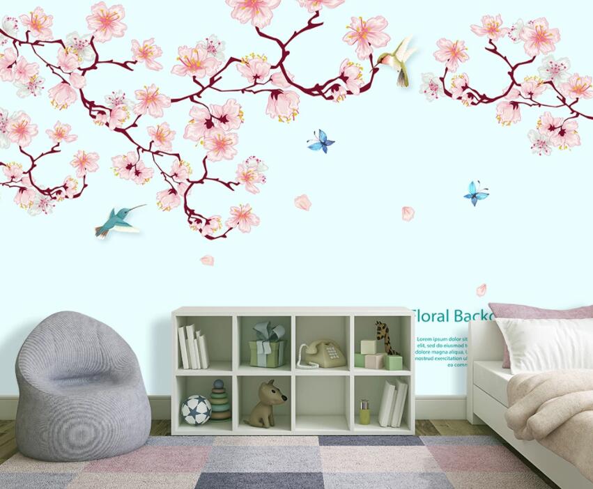 3D Pink Flowers 1395 Wall Murals Wallpaper AJ Wallpaper 2